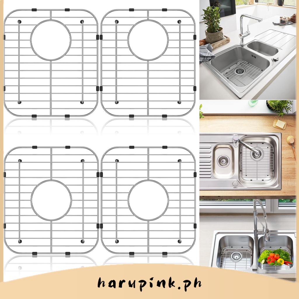 Stainless Steel Sink Protector Stainless Steel Sink Grid - 26x14 Inch Bottom Protector With Rear Drain For Single Bowl Kitchen Sinks Kitchen Sink Bottom