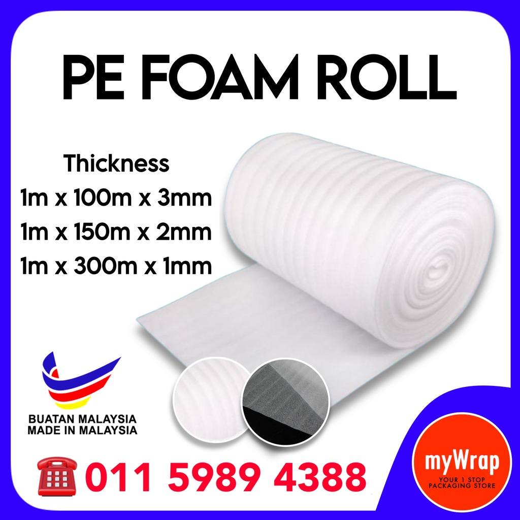 PE FOAM ROLL 1M x 300M x 1MM(T) / 1M x 150M x 2MM(T) / 1M x 100M x 3MM ...