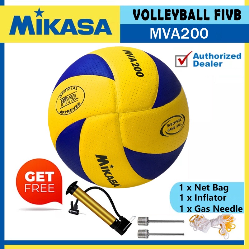mikasa volleyball V200 size 5 ball volley ball rubber volleyball Free Net+Pump Shopee Philippines