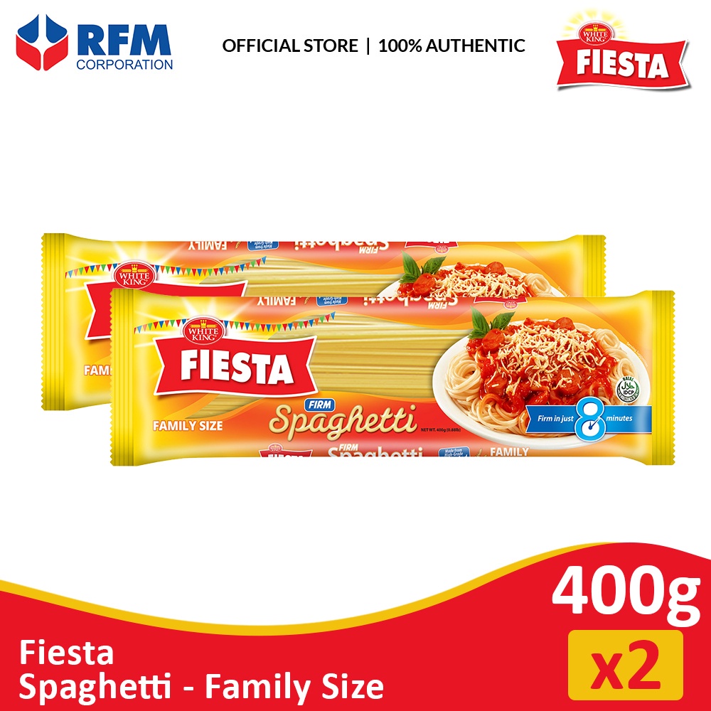 FIESTA Family Size Spaghetti 400g - Set of 3s | Shopee Philippines