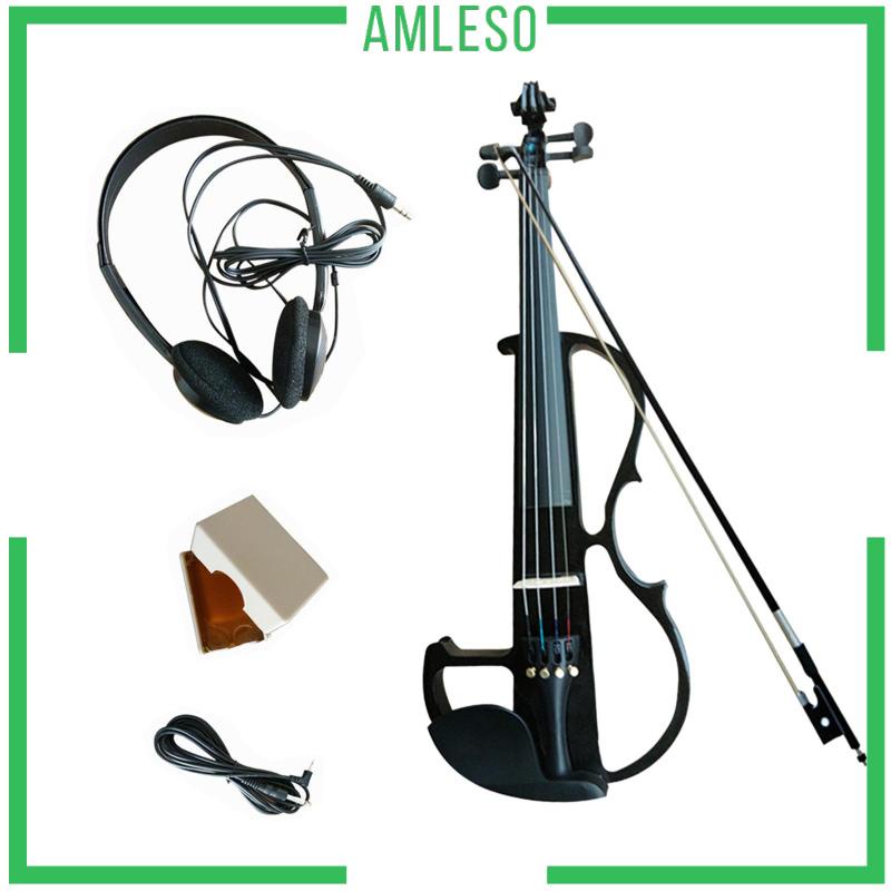 [Amleso] Electric Violin Solid Wood Violin Stringed Instruments