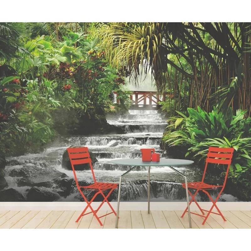 Custom Mural Wall Paper Waterfall Landscape HD Print Background Wall ...
