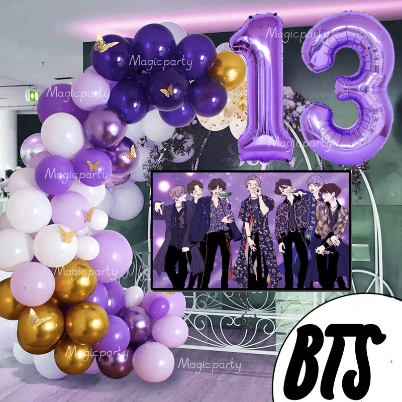 57pcs/set BTS Balloon Garland Arch Kit BalloonsParty Decorations