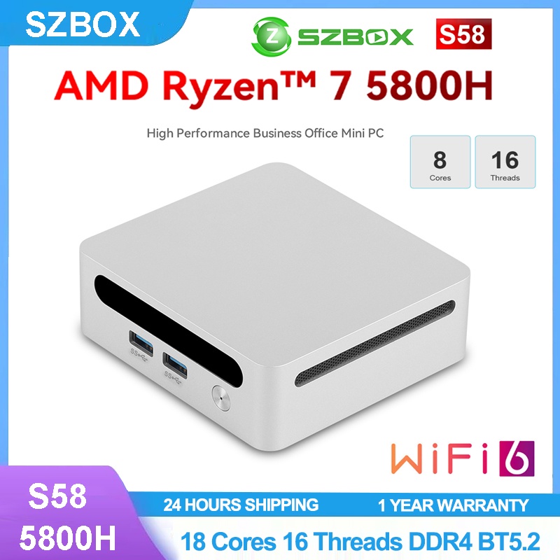 GenMachine AMD Ryzen 7 5800H MINI PC Windows 11 Pro DDR4 16GB 512GB SSD ...