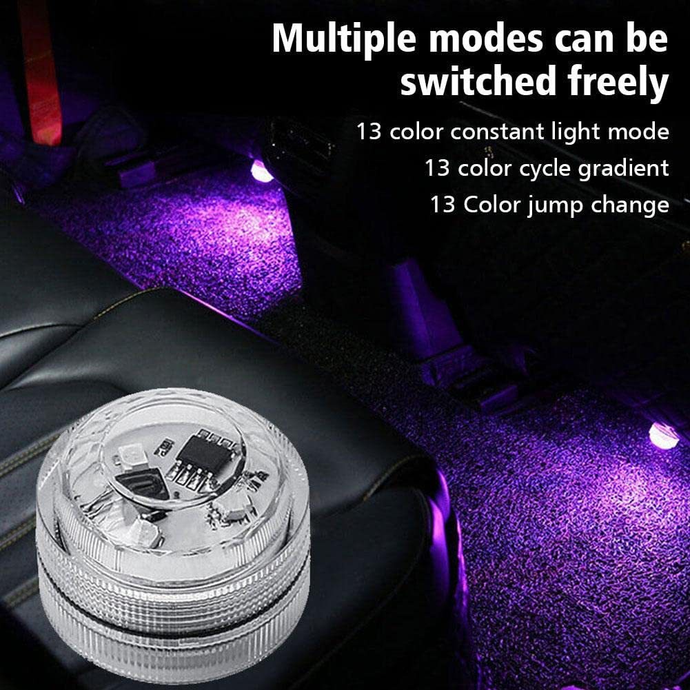 Wireless Adhesive LED Car Interior Ambient Light Remote Control ...