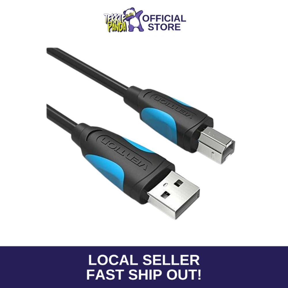 Vention USB-A 2.0 Male To USB-B Male Printer Cable Black VAS-A16-B150 ...