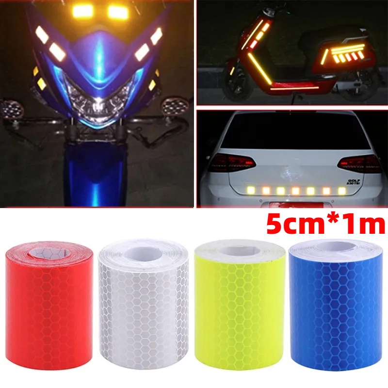 5x100cm Car Stickers Rearview Mirror Reflective Strip/Bike Motor Car
