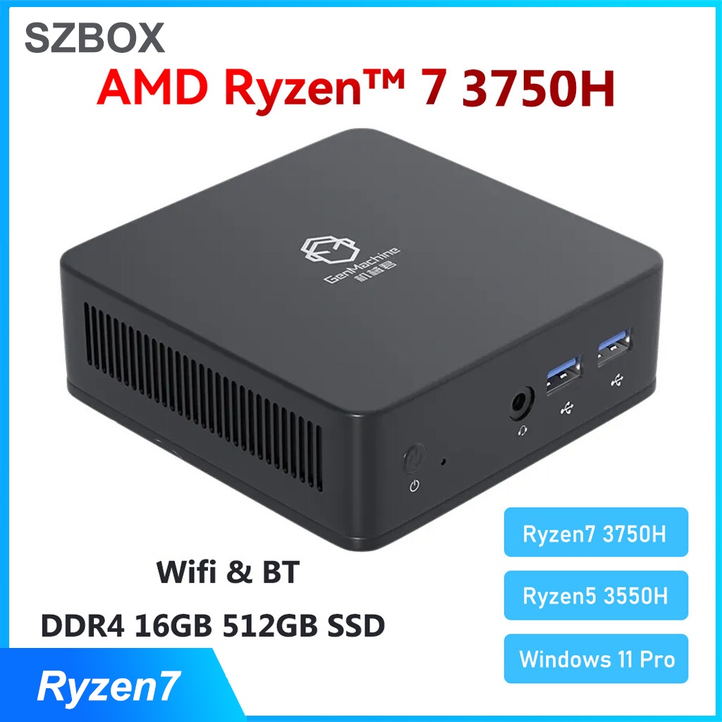 SZBOX AMD Ryzen 5 3550H AMD Ryzen 7 3750H Mini PC DDR4 3200MHz