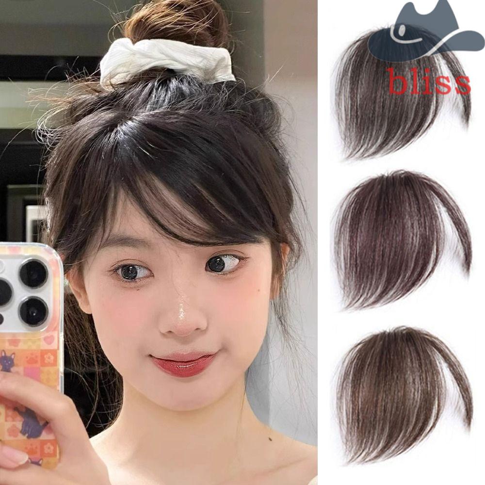 Topper Per Capelli Sottili Invisibile Senza Cuciture - Copri Calvizie 3D Air Bangs - Russian Hair