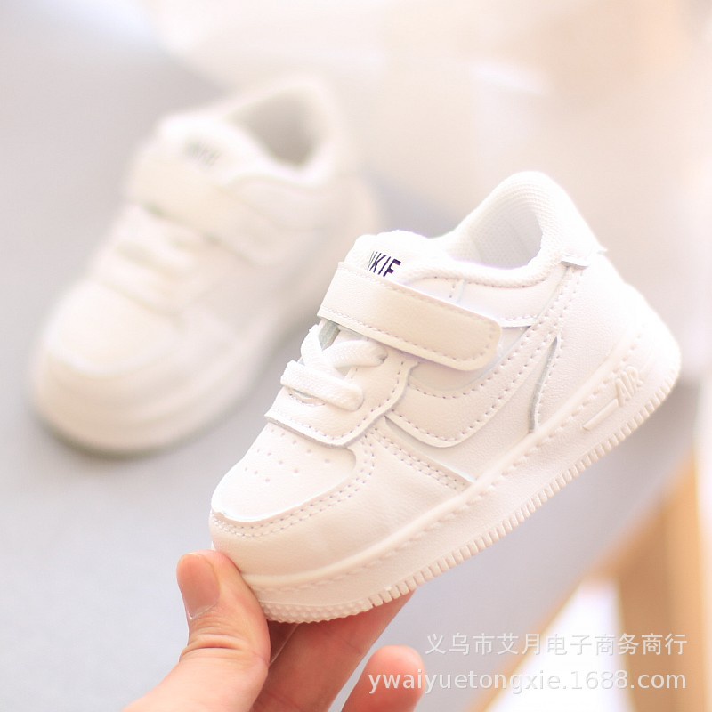 2023 Baby Story 6 months to 4 years old Baby Sport Shoe Soft PU Leather Sporty White Pink Plain Kids Sneakers Sport Shopee Philippines