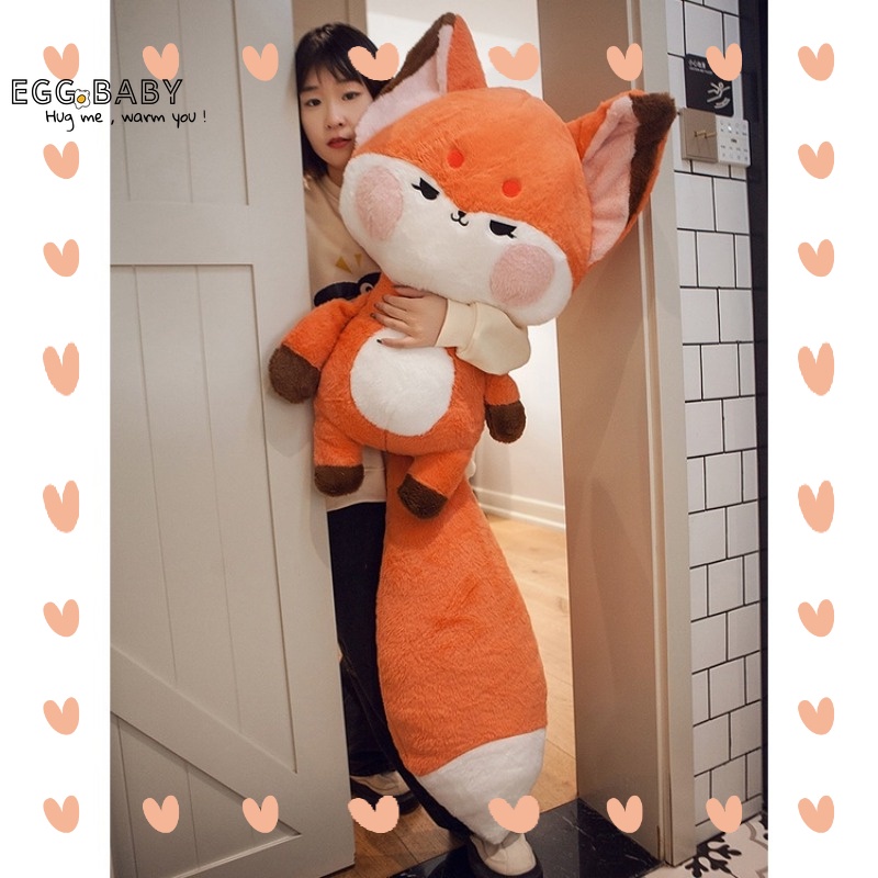Kawaii Super Big Tail Fox Plush Doll Cute Doodle Cat Fox Fill Doll Soft ...