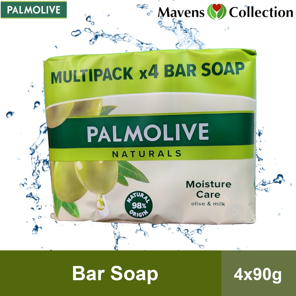 Palmolive Naturals Moisture Care Bar Soap 4 X 90g (4pcs 1 Pack ...