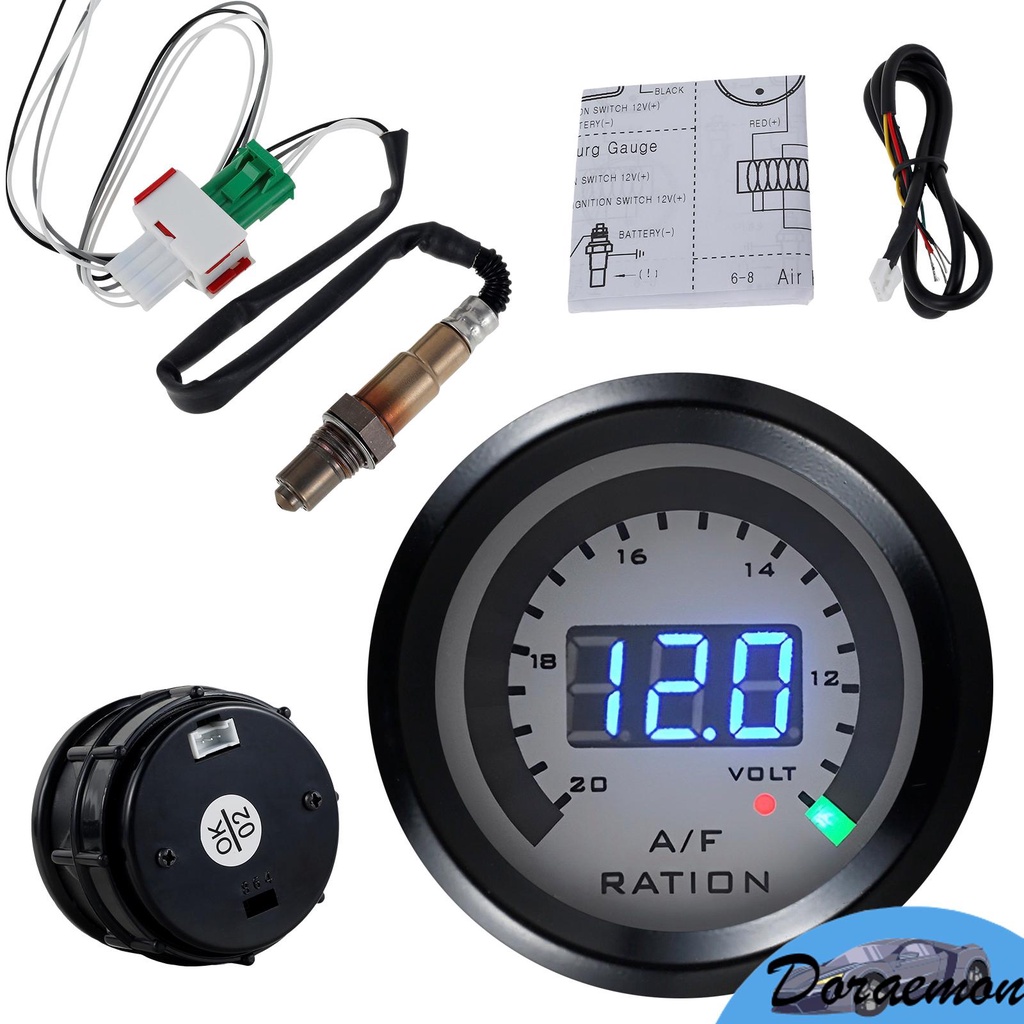 Air Fuel Ratio Gauge 52mm/2inch 12V Precise AFR Gauge Kit with O2 ...