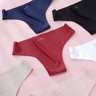 Cheap Seamless Panties Women Breathable Underwear Solid Color Low