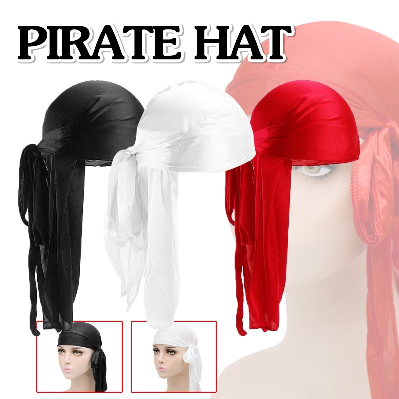 Red, Gold & Black Patterened Stretch Headband Of Imitation Silk, 44 MM