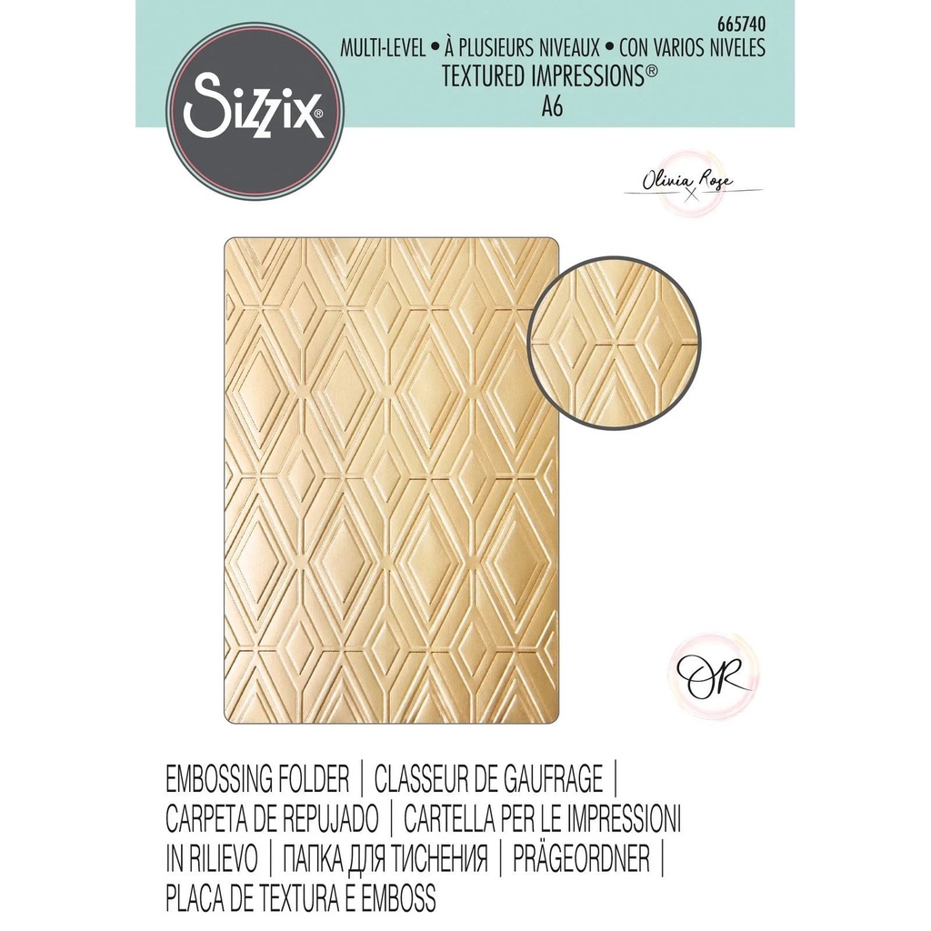 Rhombus Pattern - Sizzix Multi-Level Textured Impressions Embossing ...