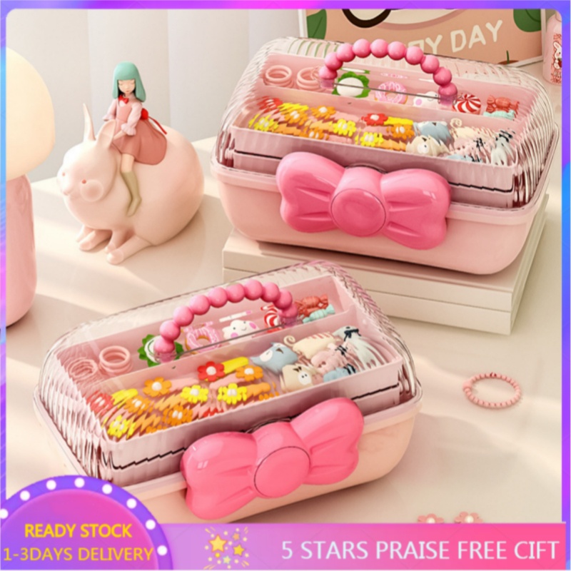【COD]Practical hair accessory storage box 2layer organizer Children's