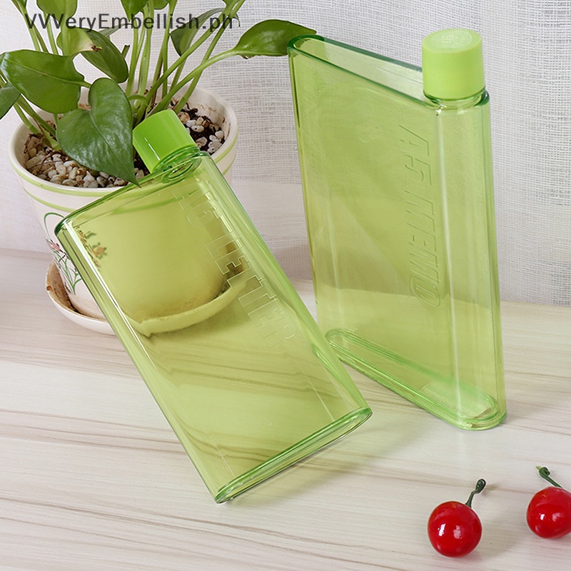VVVeryEmbellish Plastic Kettle Cup Bottle Flat Water Bottle Notebook