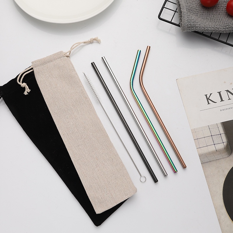 Stainless Steel Straw 304 Color Metal Stainless Steel Straw Portable ...