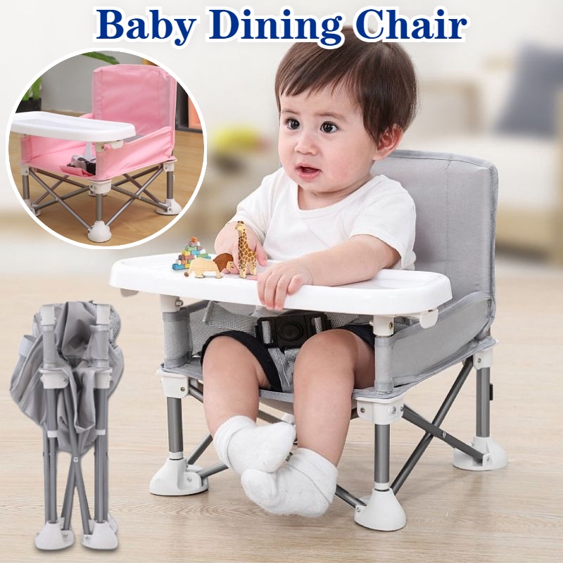 Baby Dining Chair Foldable Booster Seat Portable Lightweight Safe