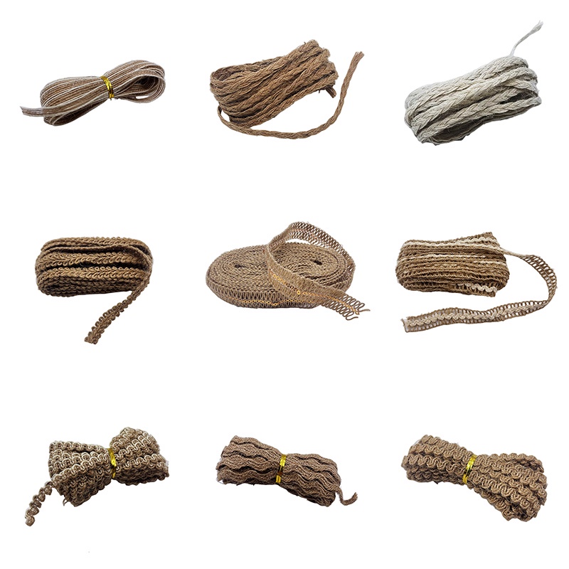 5Meters/Roll Natural Vintage Jute Rope Ribbons Bow Wrapping Crafts DIY ...