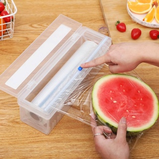 Film Cutter Kitchen 2in1 Plastic Wrap Dispenser Cling Film