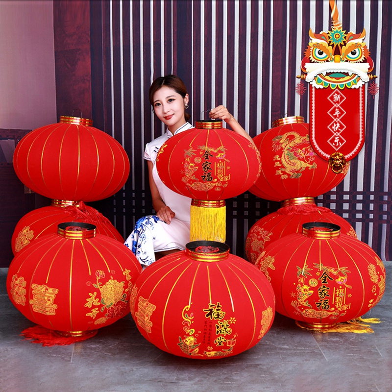 2025 Chinese New Year Red Lantern Multi-size Lantern Decor Spring ...