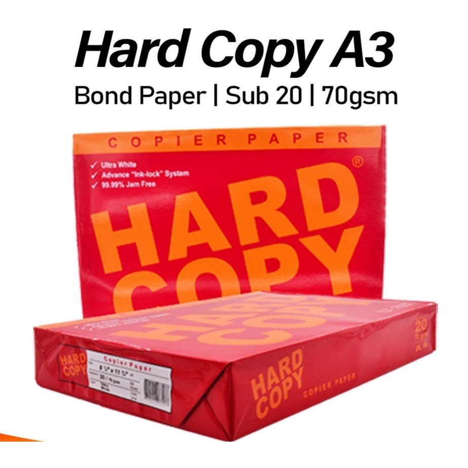 ( A3 SIZE )HARD COPY BOND PAPER Shopee Philippines