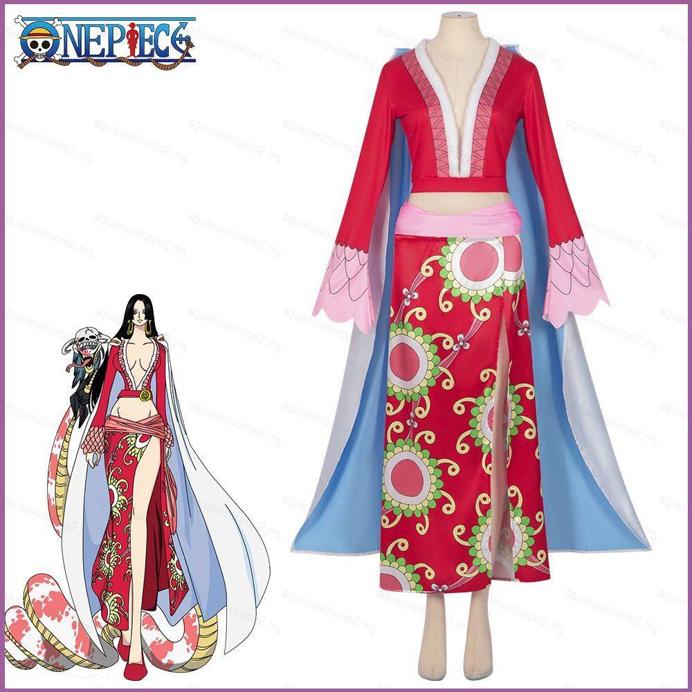 SQ2 Anime ONE PIECE Boa Hancock Cosplay Kimono Costume Long Sleeve ...