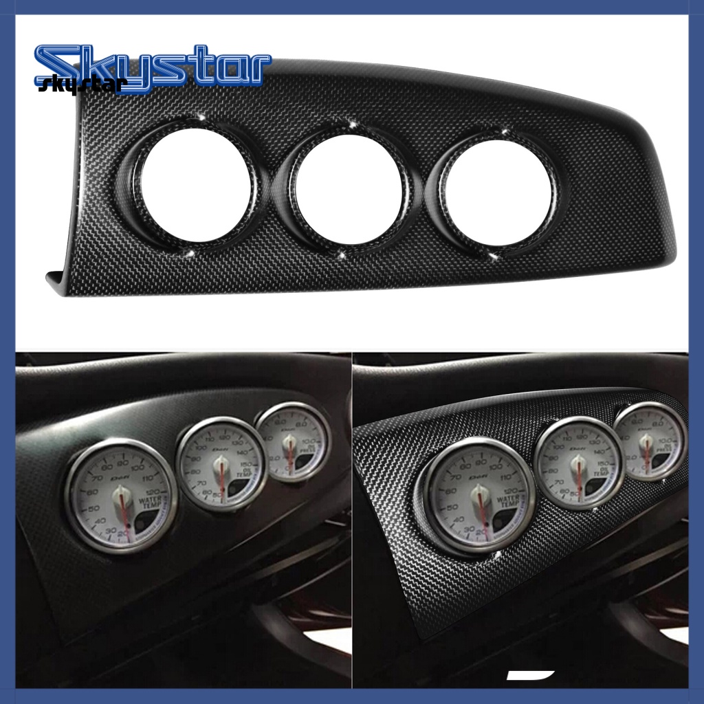 skystar Dashboard Cover 5D Weave Texture Replacement Carbon Fiber Left