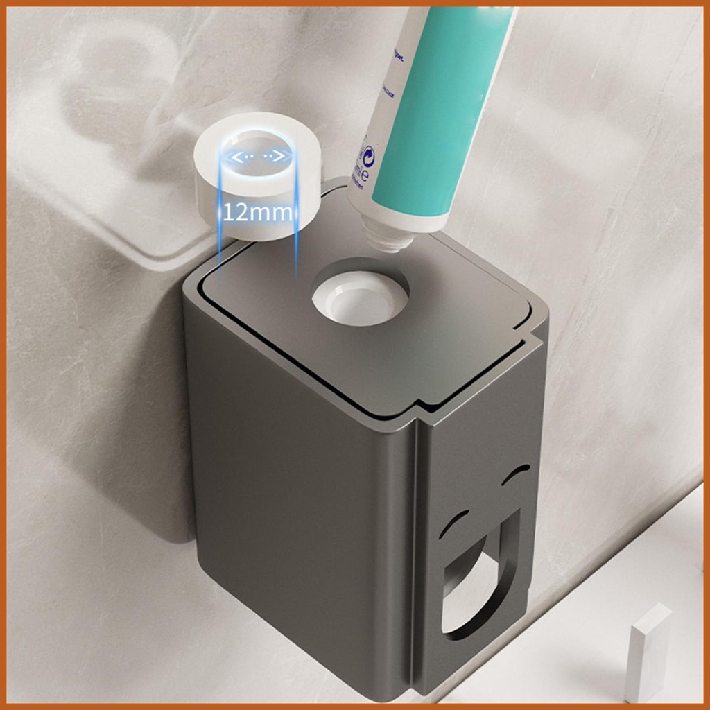 Bathroom Toothpaste Dispenser Smart Toothpaste Squeezer Aluminum Wall