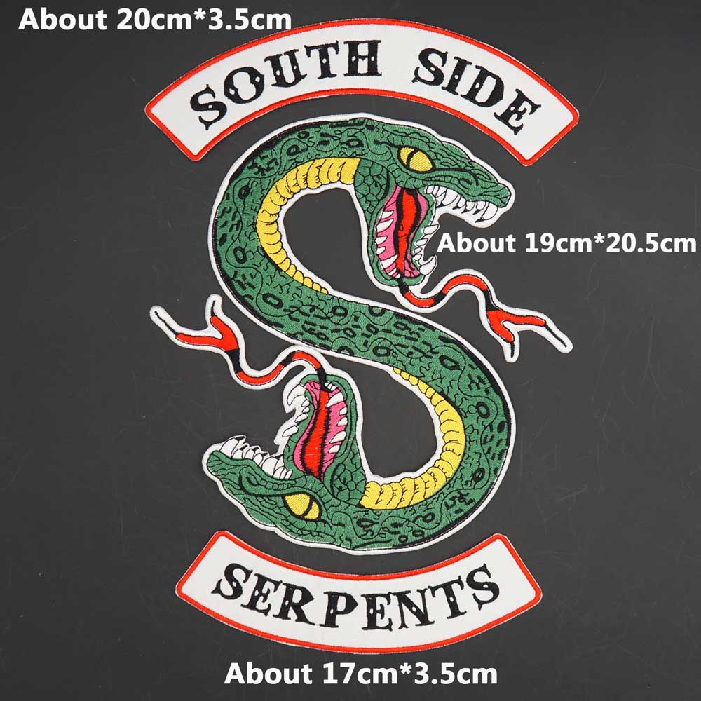 Customized American Drama Valley Town Southside Serpents MC Jacket Embroidery 3D Velcro Patch Badges armband Emblem Decorative For Jackets Jeans Backpack cap Shopee Philippines