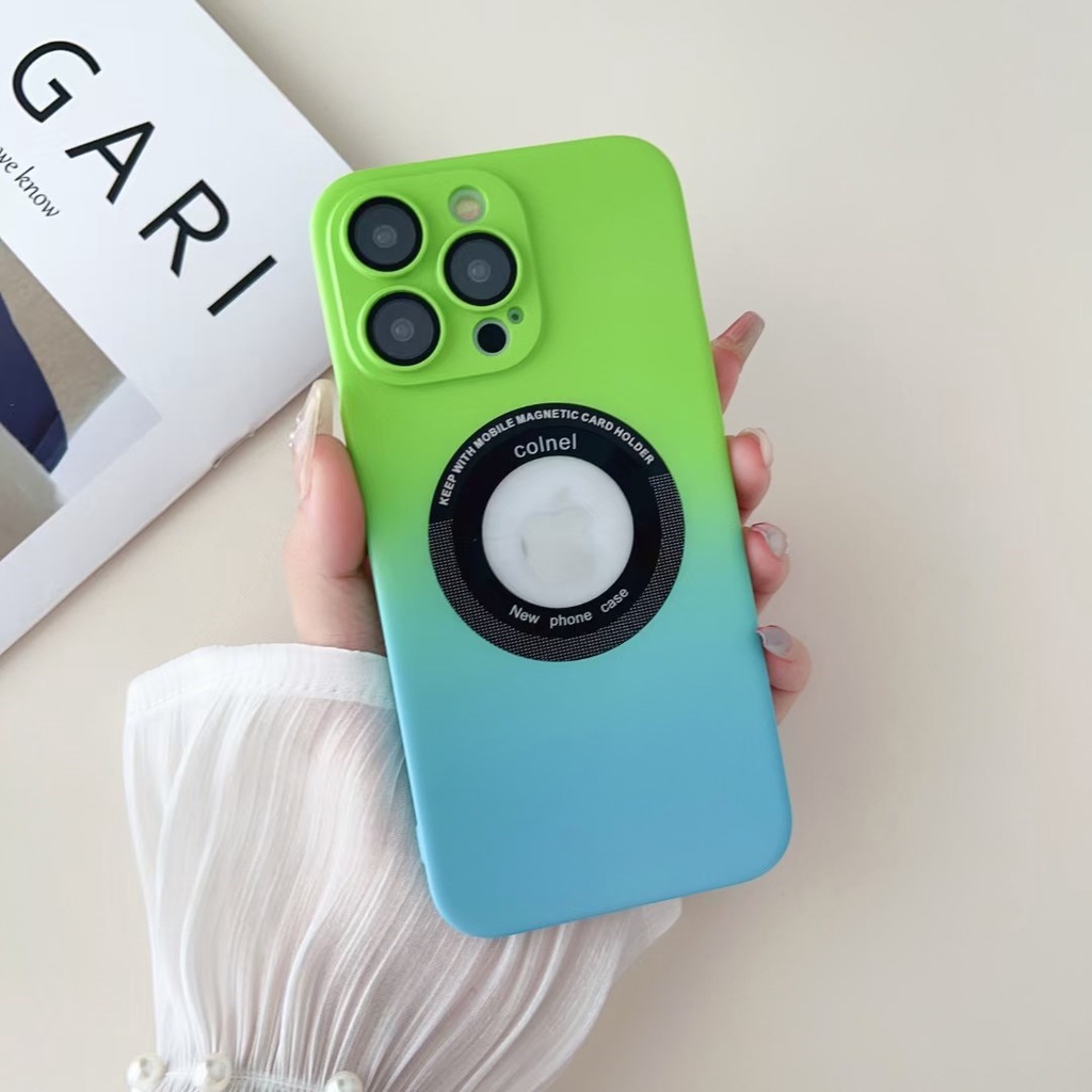 Luxury Bumper Gradient Color Matte Case for iPhone 13 14 Cases for