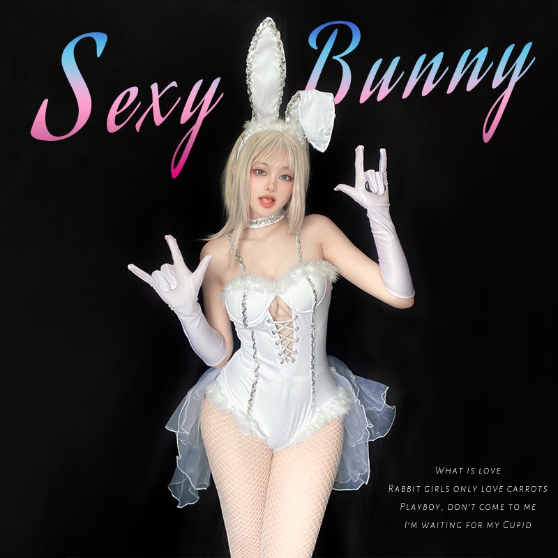 2023 Resurrection Halloween Cos Bunny Suit Nightclub Bar Ds Costume Gogo Lead Dance Bunny 1099