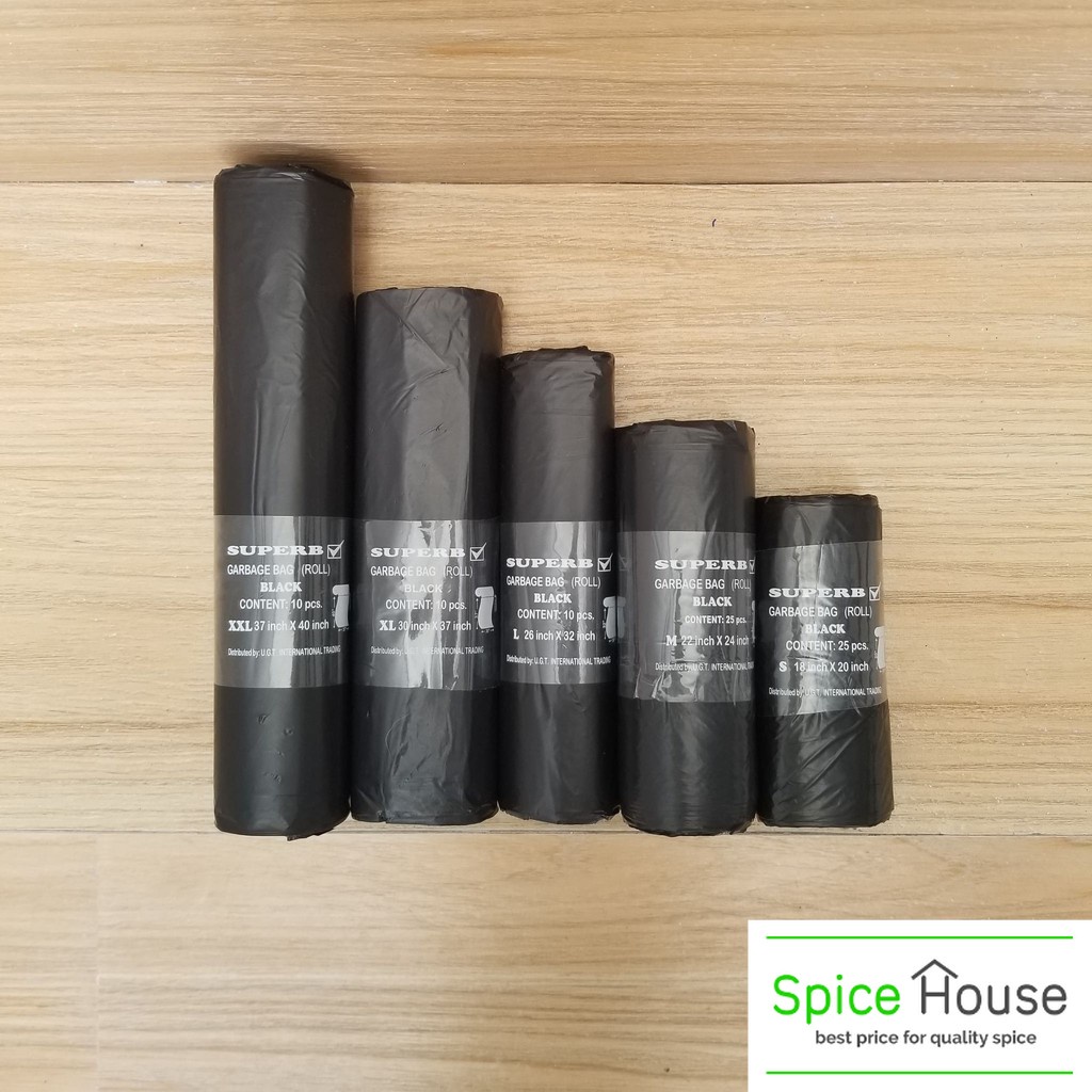 Garbage Plastic Bag Trash Bag Small Medium Large XL XXL XXXL Black