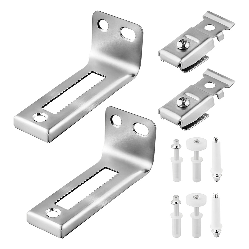 2set Home Stainless Steel Closet Louver With Brackets Guide Wheel Top ...