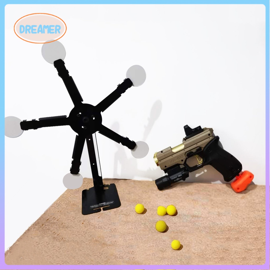 Resetting and Rotate The Metal Shooting Target Stand Out Door Game ...