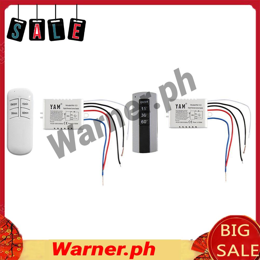 Warner Wireless ON/OFF Remote Control Timer Switch + Receiver for UVC ...
