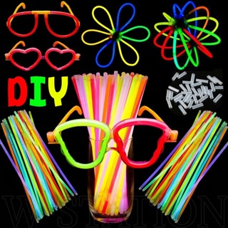 144 Pcs Glow Sticks Bulk for Glowstick Party Favors, Colorful Neon Glow in The Dark Necklace & Bracelet Supplies, Birthday Christmas Halloween Party