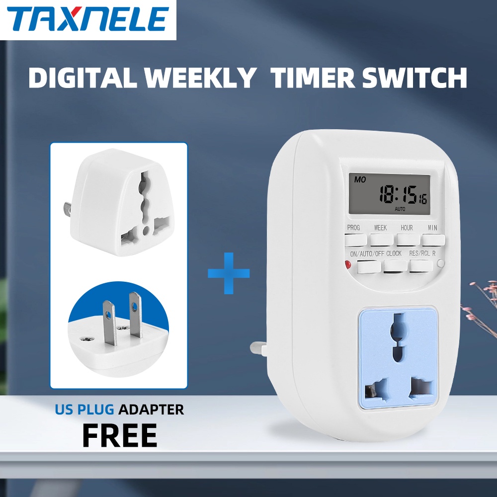220V-240V Digital Timer Switch Electronic 12/24 Hour Weekly ...