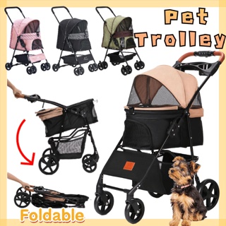 Bello 2023 Travel Carrier Easy One-Hand Fold Luxury Pet Dog Stroller 4  Wheels Lightweight Strollers for Puppy - AliExpress