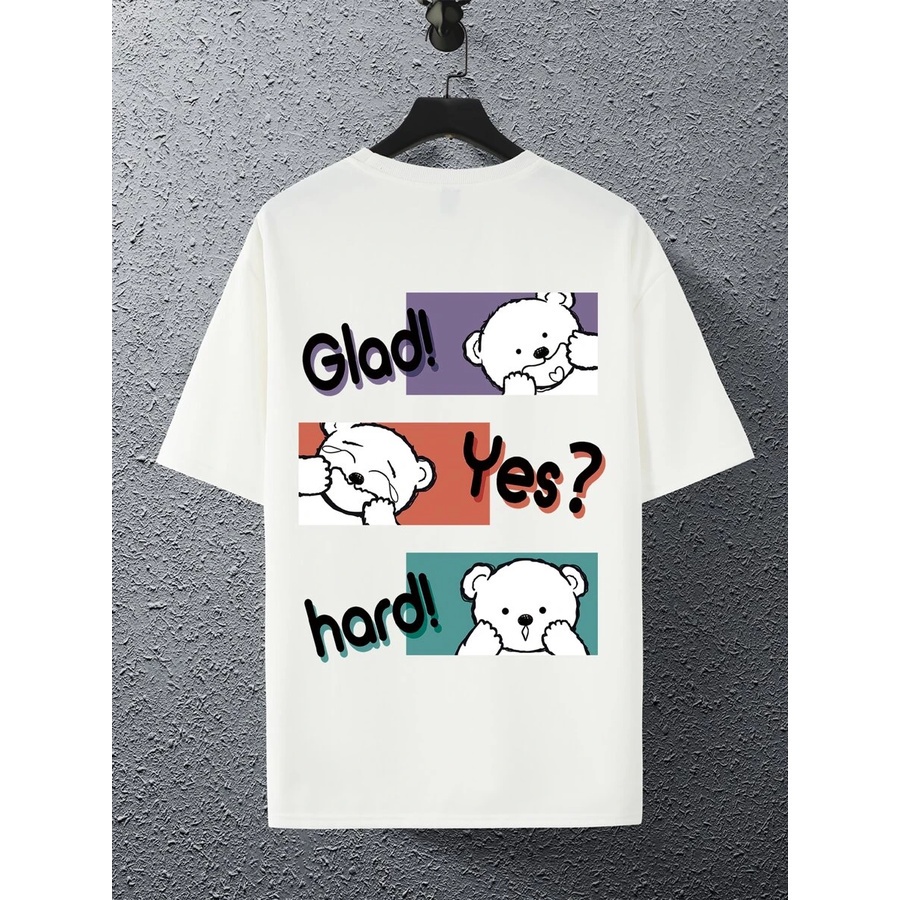Manfinity EMRG Men Cartoon & Letter Graphic Drop Shoulder Tee Oversized ...