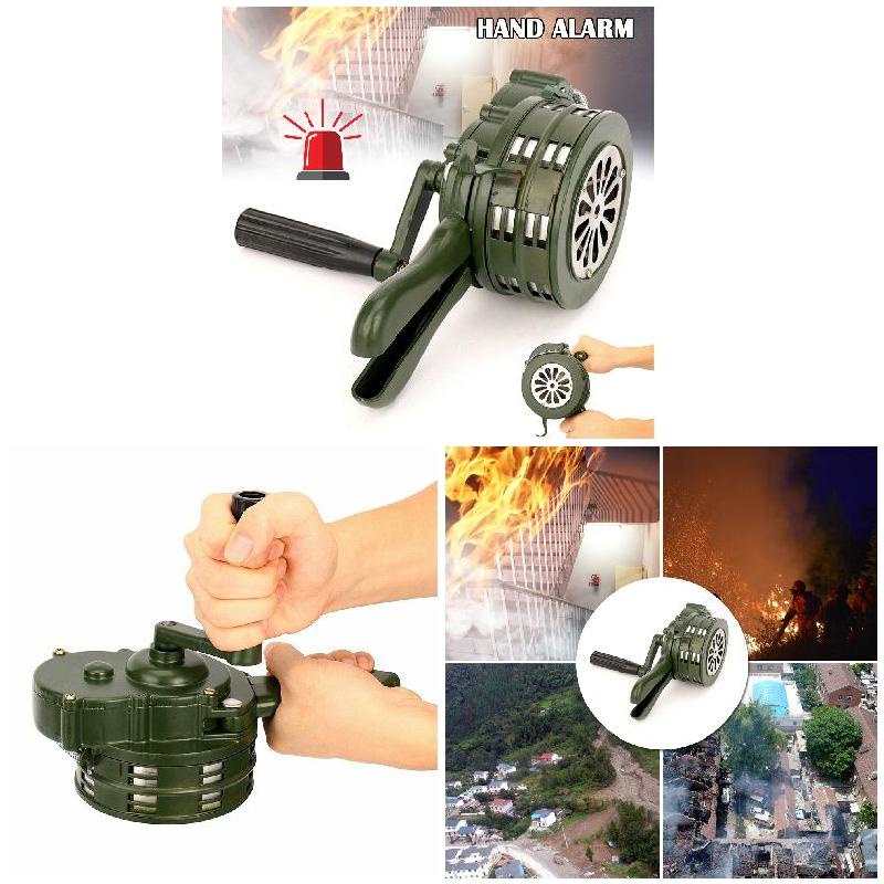 Hand Crank Siren Horn 110Db Manual Operated Metal Alarm Air Raid Emergency Safety A07 - View #7