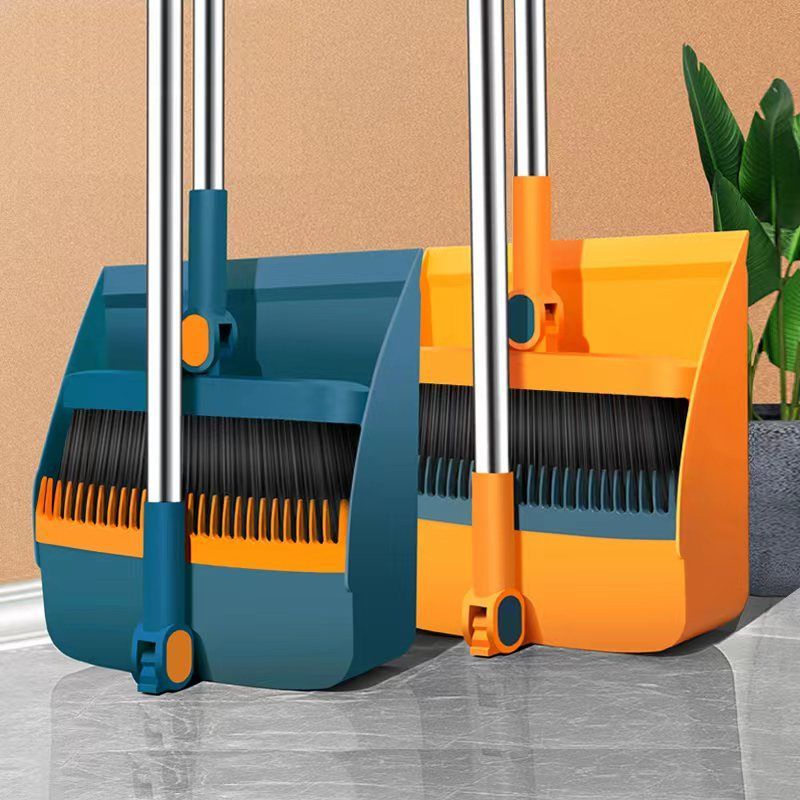 Thickened Extra Large Folding Spinning Dustpan Rotating Broom Set