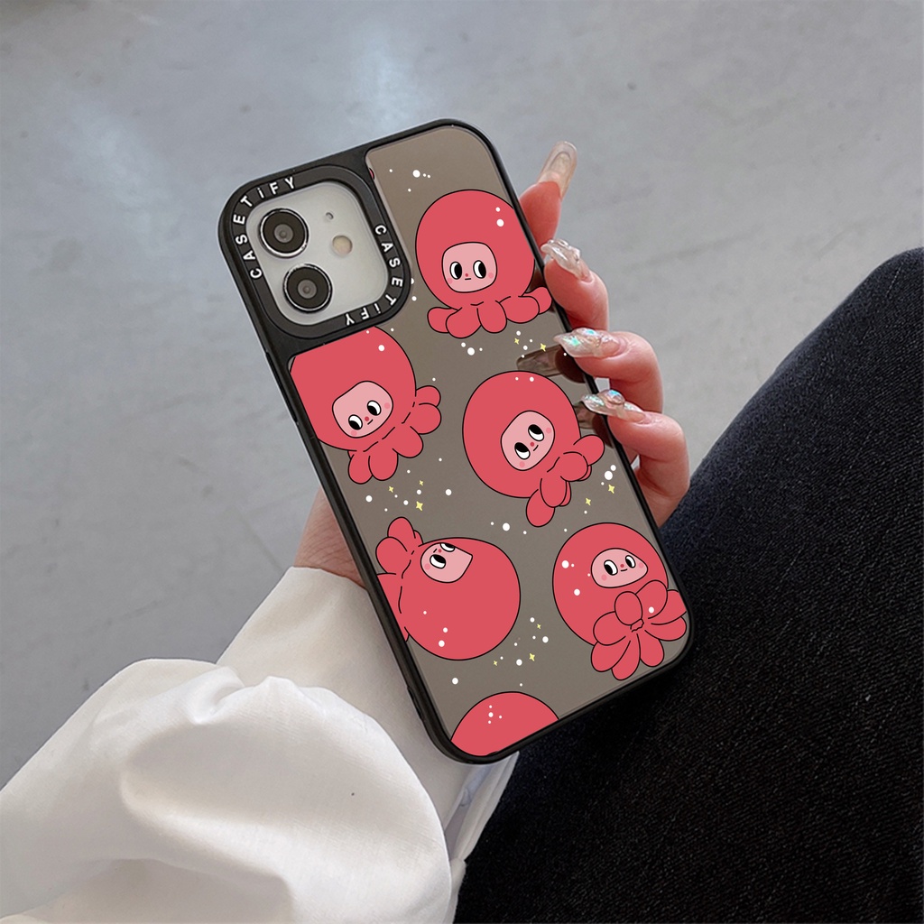 CASETiFY X OCTOPUS STARFY PC Sliver Black Mirror Hard iPhone Case For  iPhone 15 14 13 12 11 Pro Max IX XS MAX XR 6s Plus Case Shockproof  Bumper