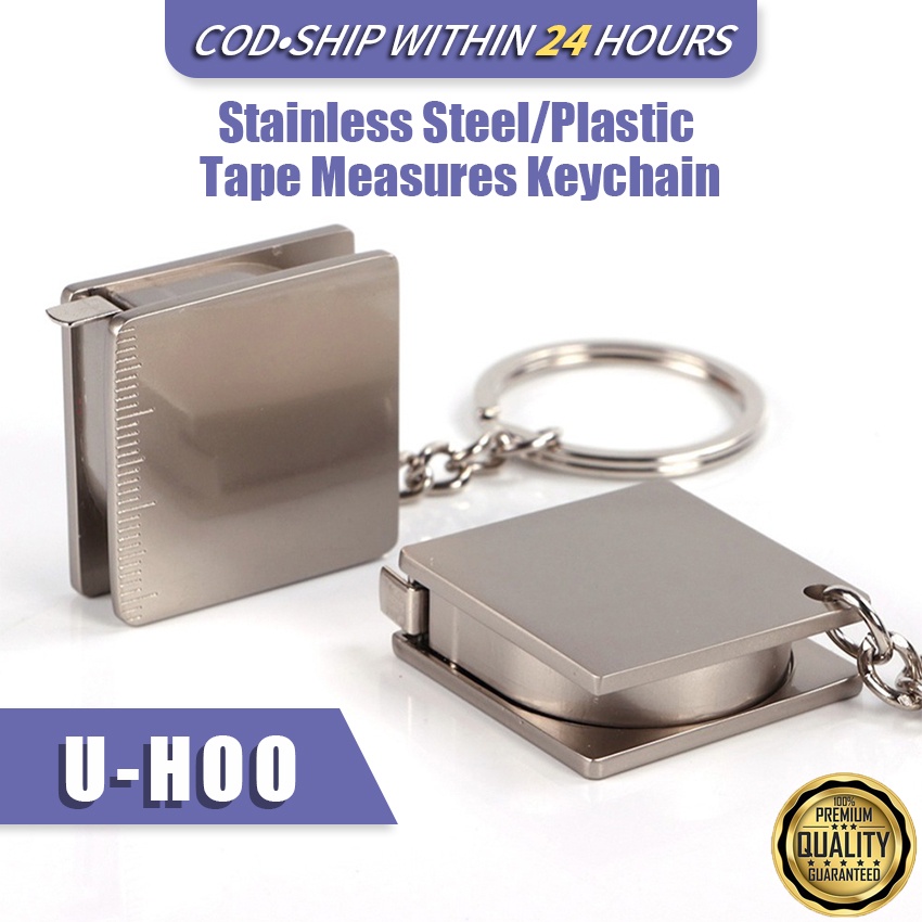 1M/1.5M Tape Measure Keychain Mini Auto Retractable Measure Keychain ...