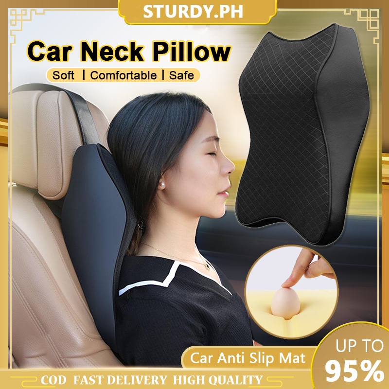Car Seat Headrest Cushion 3D Memory Foam Pillow Head and Neck Pain