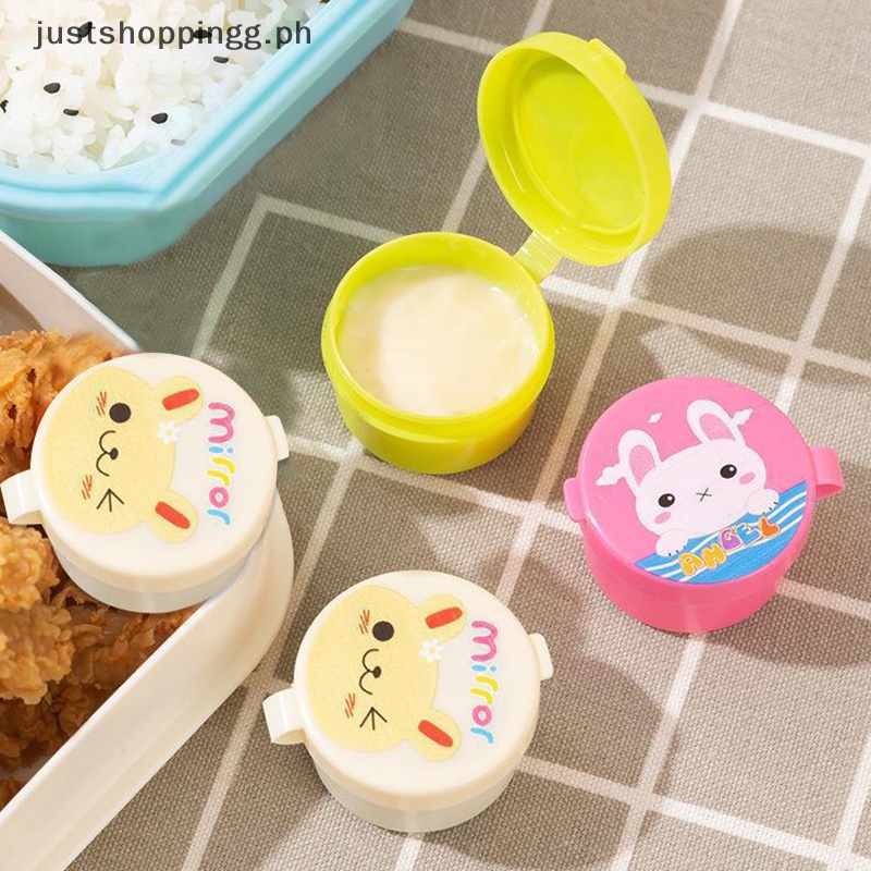 (hot) 3pcs Portable cartoon Mini Sauce box Small Sauce Container Kids ...