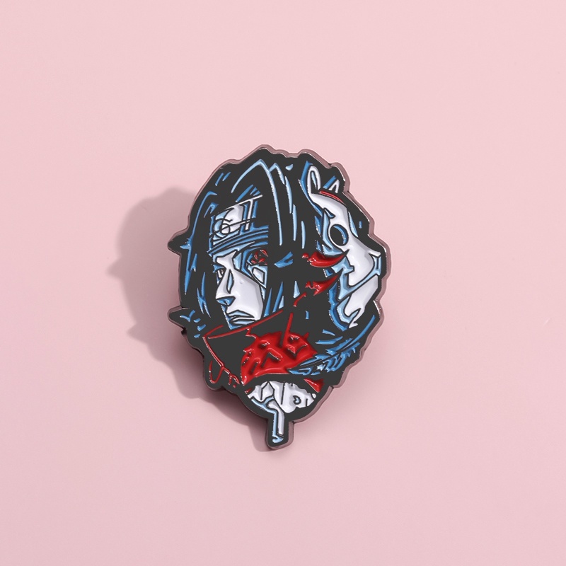 Anime Naruto Uchiha Itachi Enamel Pins Brooches Cartoon Metal Brooch ...