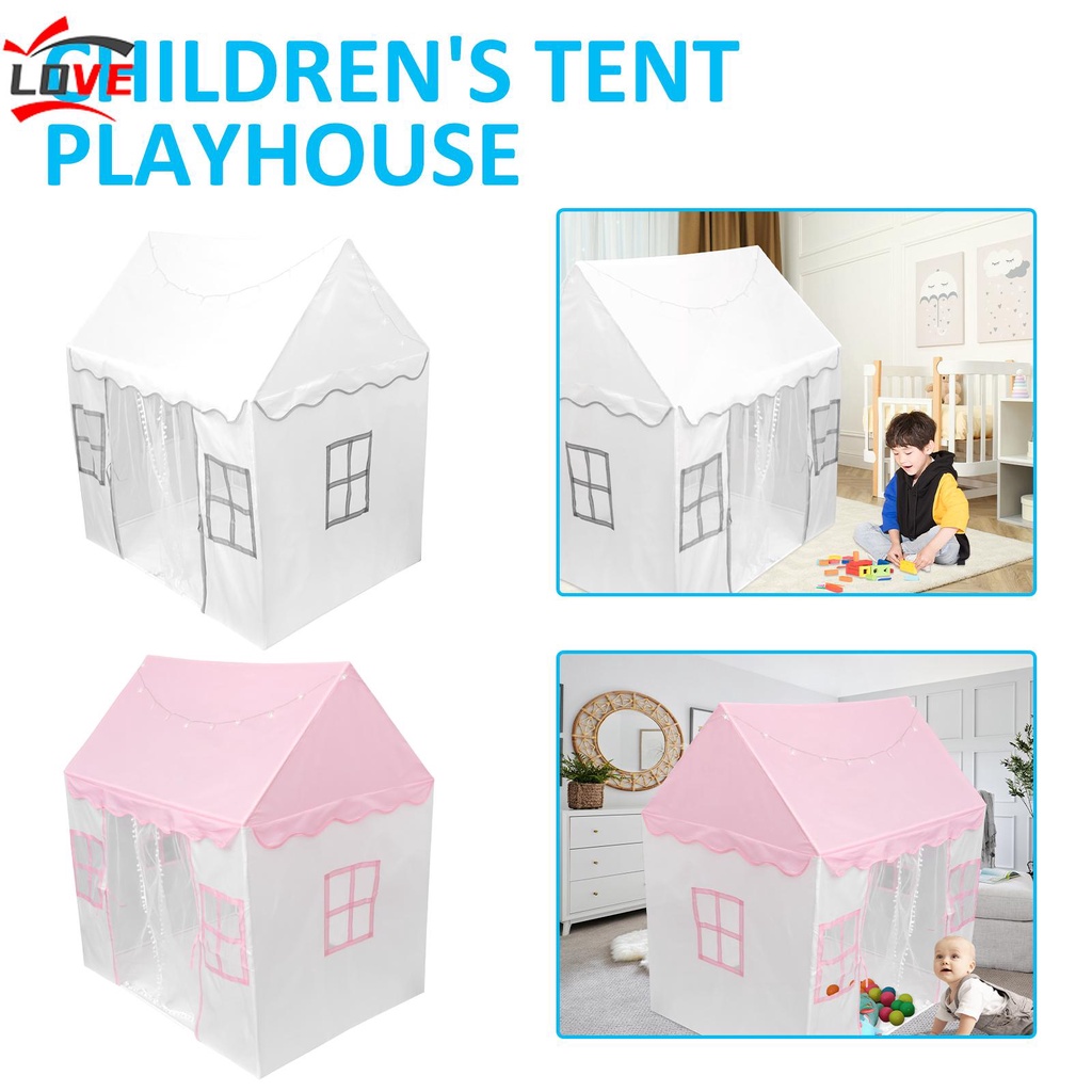 Kids Play Tent with Star Light Breathable Playhouse Tent with Window